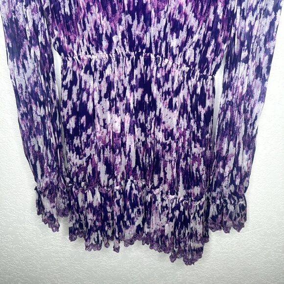 NWT Hemant & Nandita Anum Mini Dress Purple Medium - Picture 4 of 16